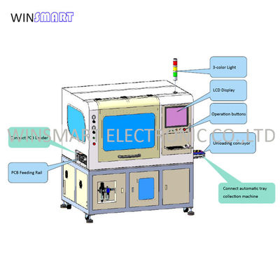 Çift Masa Çift Döner Tam Otomatik PCB Ayrıcı Makine Tepsisi Çıkartıcı