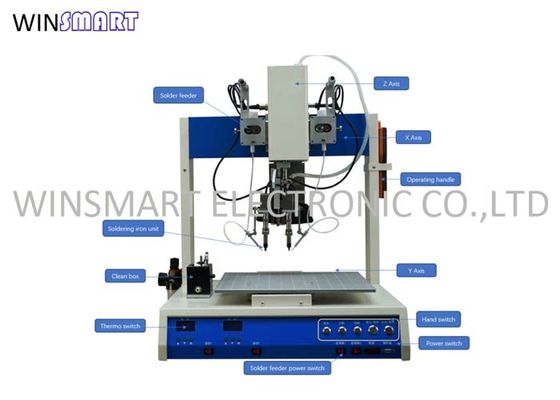 satın al Step Motor Tahrikli Çift Kafalı Robotik Lehimleme Makinesi online manufacture