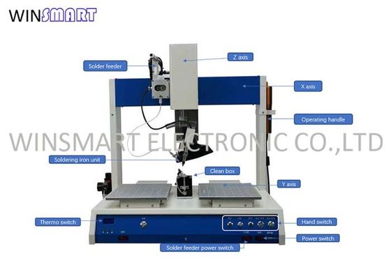 İyi bir fiyat. 0.6mm Dia Lehimleme Telleri İçin Çok eksenli Otomatik Smd Lehimleme Makinesi 90Kg çevrimiçi