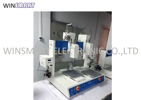 İyi bir fiyat. 0.6-1.2mm Lehim Telleri Çift Kafa Otomatik Lehim Makinesi Çok Eksenli çevrimiçi